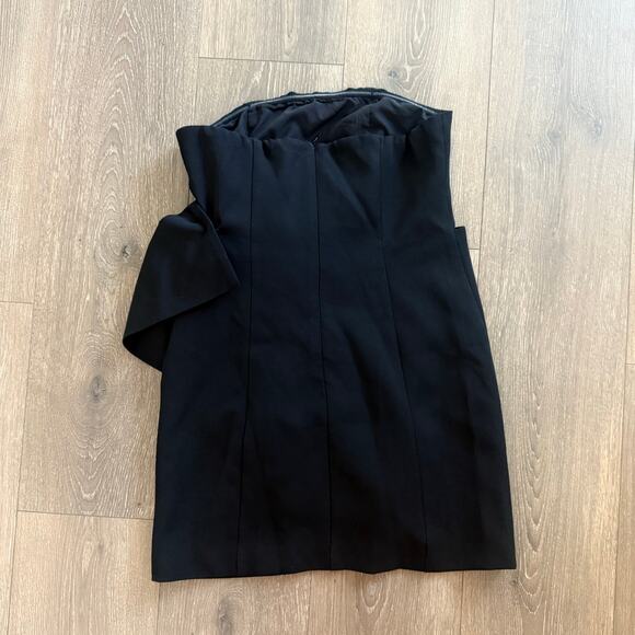 Miss Rosier NEW Lanetta Bowknot Asymmetrical Mini Dress XS Classic Bridal‎ - Picture 6 of 8